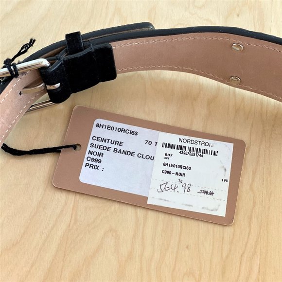 Famous Alaia Black Suede Batwing Studded Belt main image 6